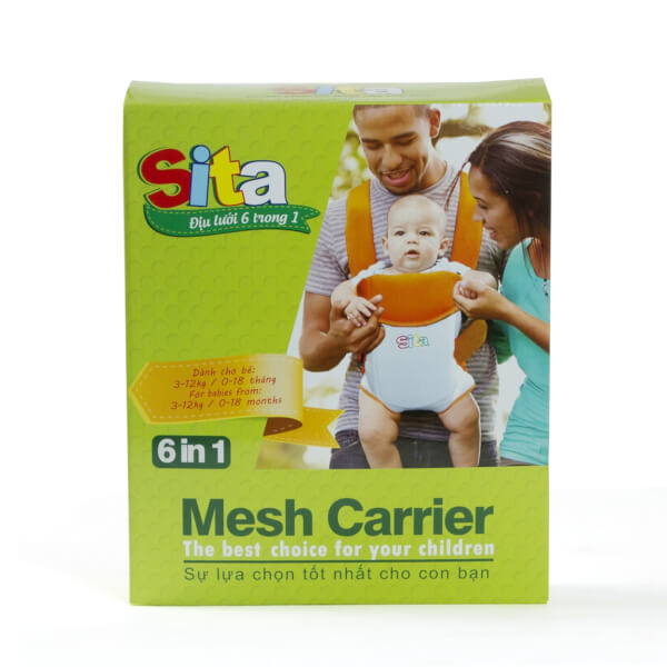 Địu Sita 6 trong 1 an toàn cho trẻ (Từ 0 - 18 tháng)