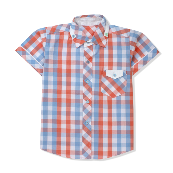 Áo vải bé trai tay ngắn Concung B077026 Cam