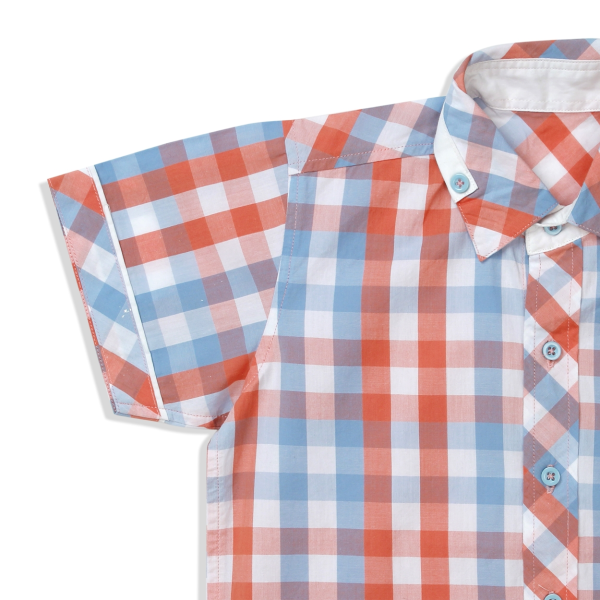 Áo vải bé trai tay ngắn Concung B077026 Cam