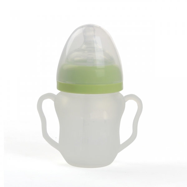 Bình sữa silicone Puttiatti có tay cầm 160ml (Xanh)