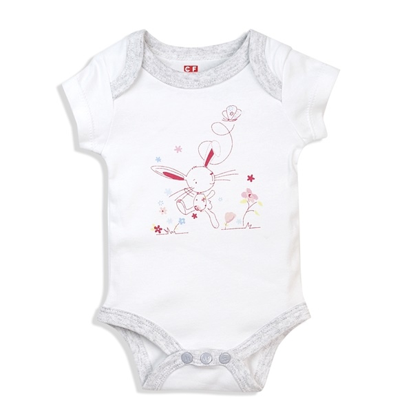 Set 3 body bé gái ngắn CF I117008 Trắng