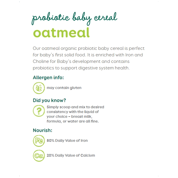 Thực phẩm bổ sung HAPPYBABY ORGANIC BABY CEREAL OATMEAL