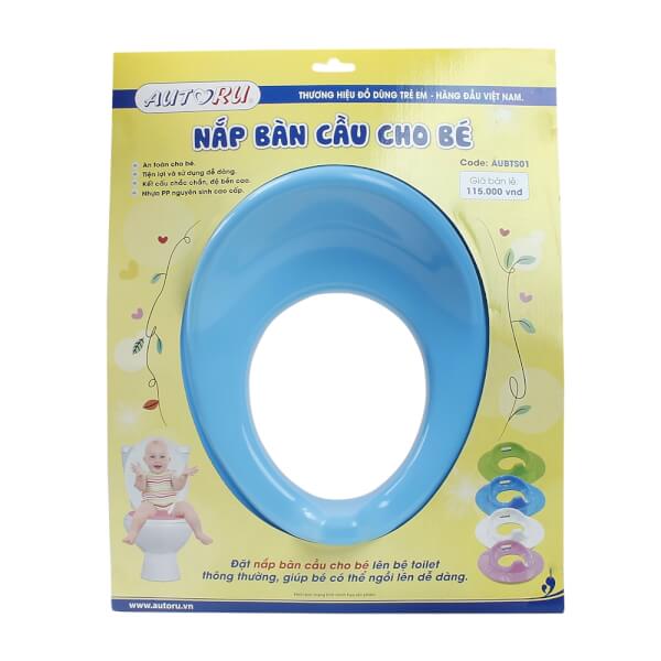 Nắp bàn cầu cho bé Autoru AUBTS01 màu xanh