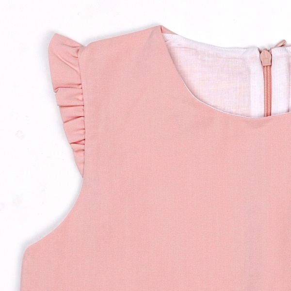 Đầm vải bé gái CF G127081 Hồng cam