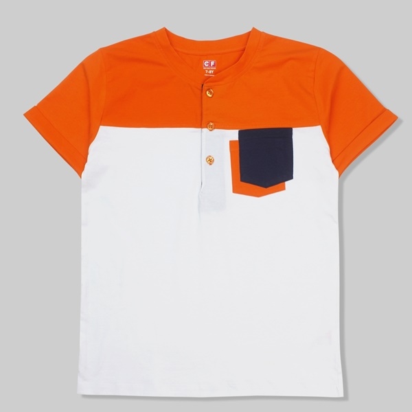 Bộ thun bé trai ngắn CF B127064 Trắng
