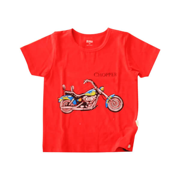 Áo thun tay ngắn bé trai in xe moto_trắng