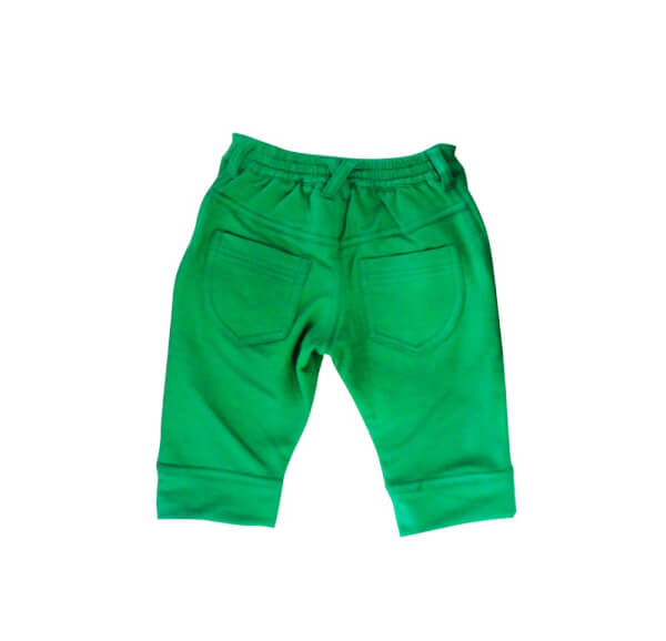 Quần thun lửng bé trai thêu hưu_xanh lá