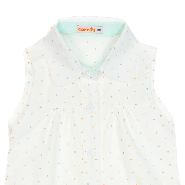 Áo vải bé gái sát nách thắt nơ lai