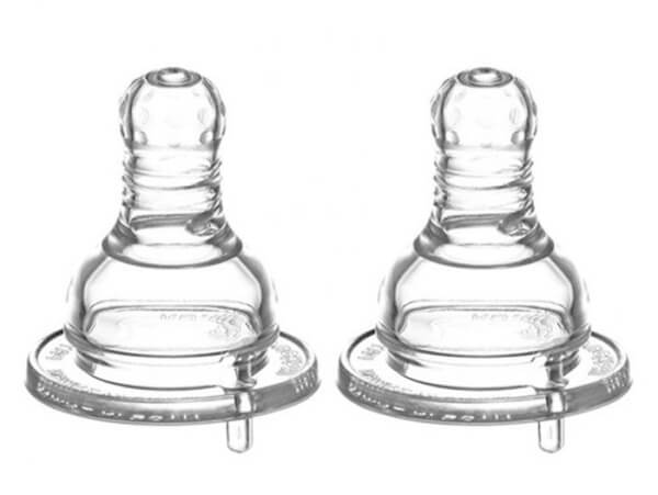 Vĩ 2 núm ty Kuku silicone cổ thường size M (KU5271, 3-6M)