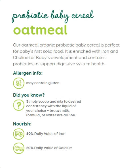 Combo 2 Bột ăn dặm ngũ cốc yến mạch Happy Baby Organic Probiotic Baby Cereal