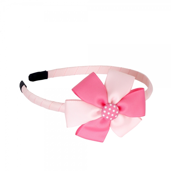 Cài tóc bé gái hoa sáu cánh phối hai màu