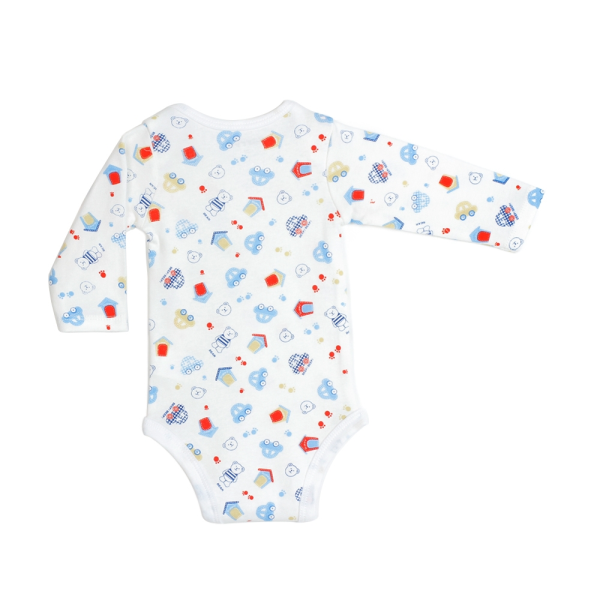 Body tam giác tay dài in gấu và ô tô Carrot