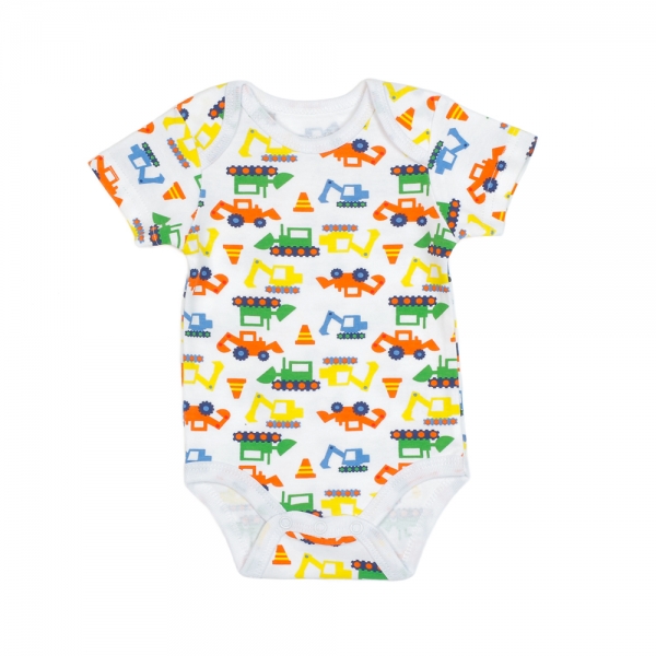 Body tam giác tay ngắn in xe cẩu+xe múc