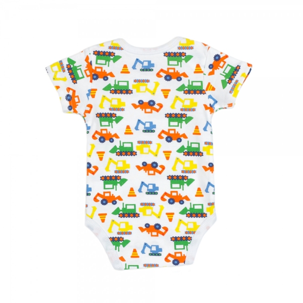 Body tam giác tay ngắn in xe cẩu+xe múc