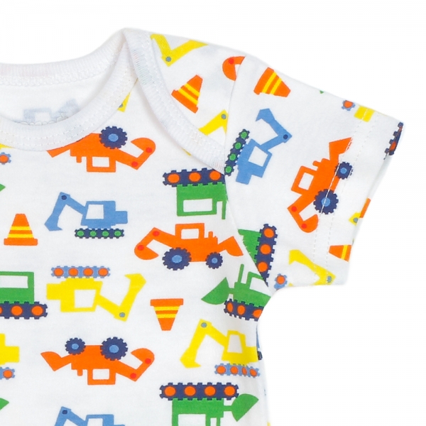 Body tam giác tay ngắn in xe cẩu+xe múc