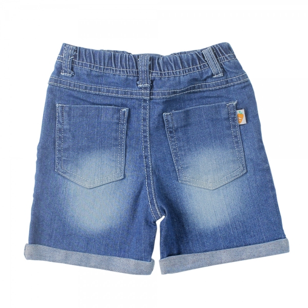 Quần jeans bé trai lửng cào bạc ống viền chỉ