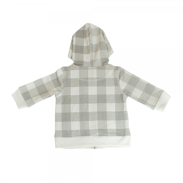 Áo khoác thun bé trai in caro lớn