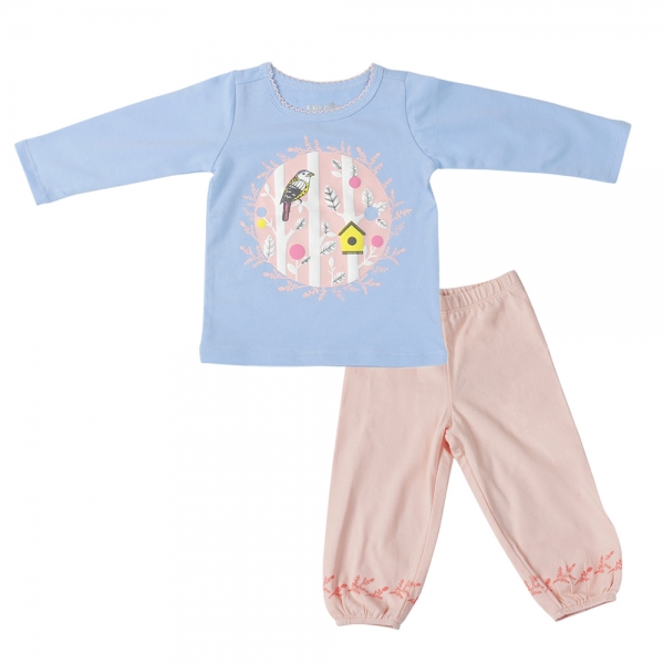 Bộ thun bé gái tay dài Carrot G1105011