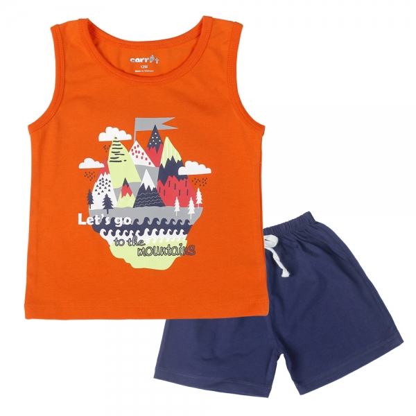 Bộ thun bé trai sát nách Carrot B115025