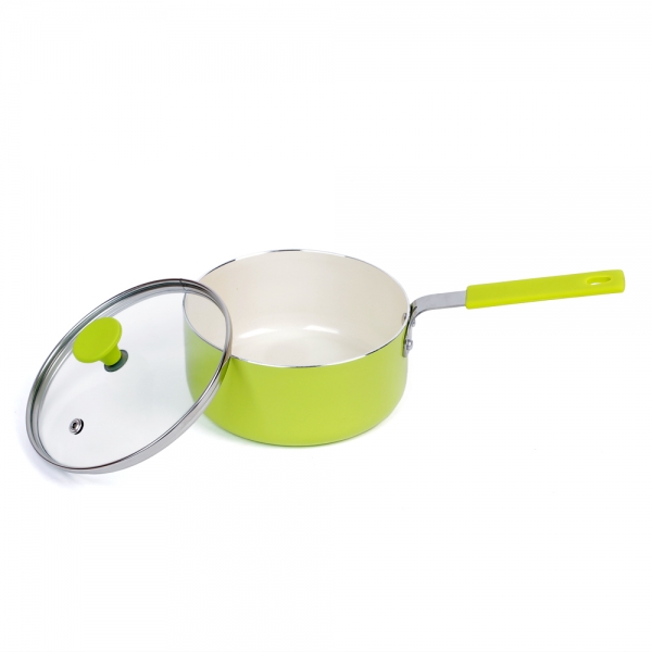 Nồi bột phủ sứ chống dính có vung SmartCook 14cm, Xanh