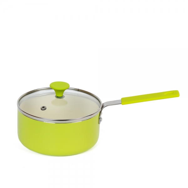 Nồi bột phủ sứ chống dính có vung SmartCook 14cm, Xám đậm