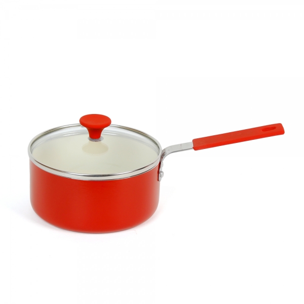 Nồi bột phủ sứ chống dính có vung SmartCook 14cm, Xám đậm