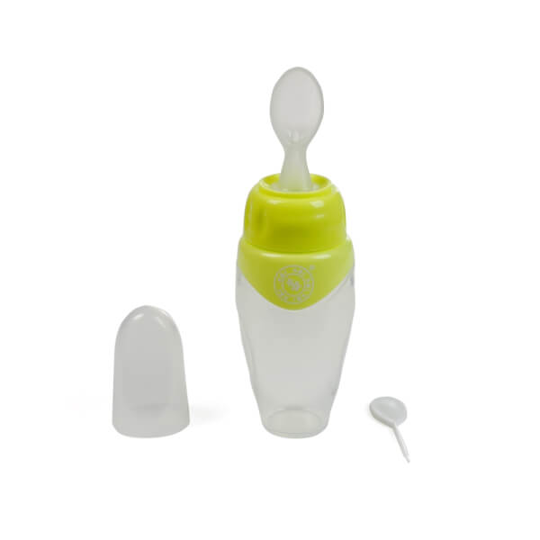 Bình muỗng ăn dặm silicone mềm Ami AM55103 150ml, Xanh