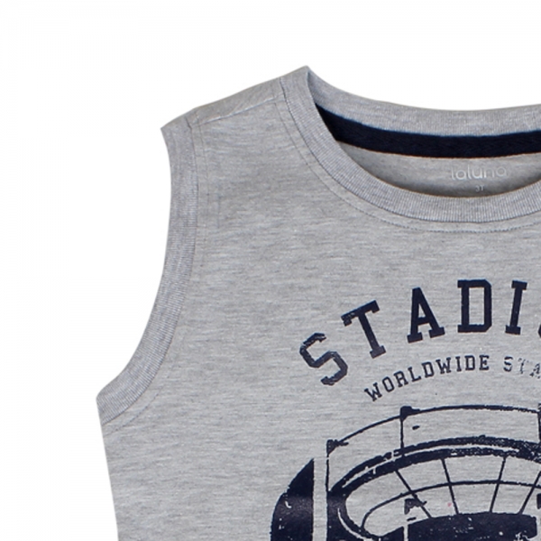 Áo thun bé trai sát nách Laluna B056021