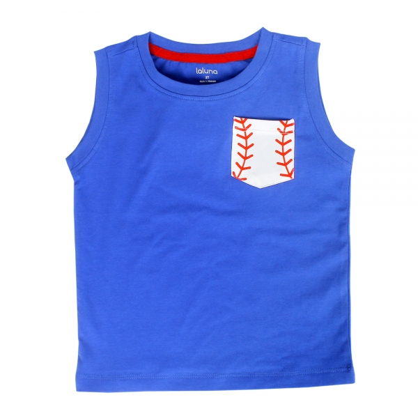 Áo thun bé trai sát nách Laluna B056023