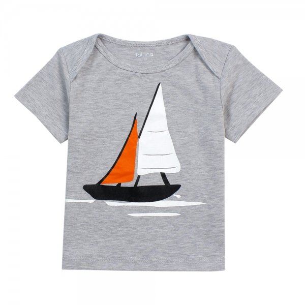 Bộ thun bé trai ngắn Laluna B056008