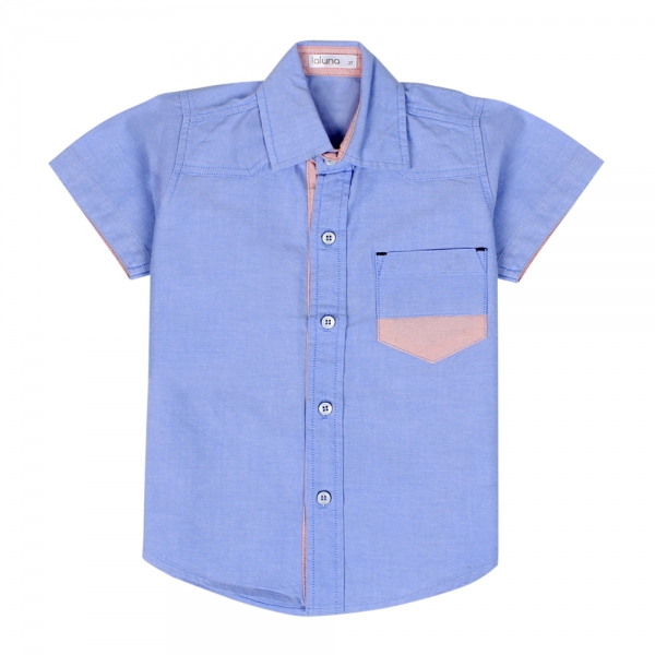 Áo vải bé trai tay ngắn Laluna B056027