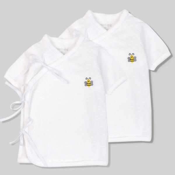 Set 2 Áo cột dây tay ngắn Concung CR Trắng