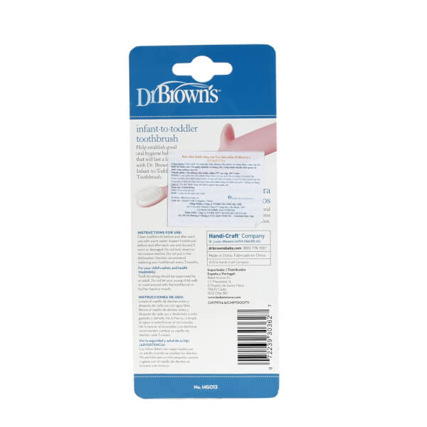 Bàn chải đánh răng voi hồng Dr Brown
