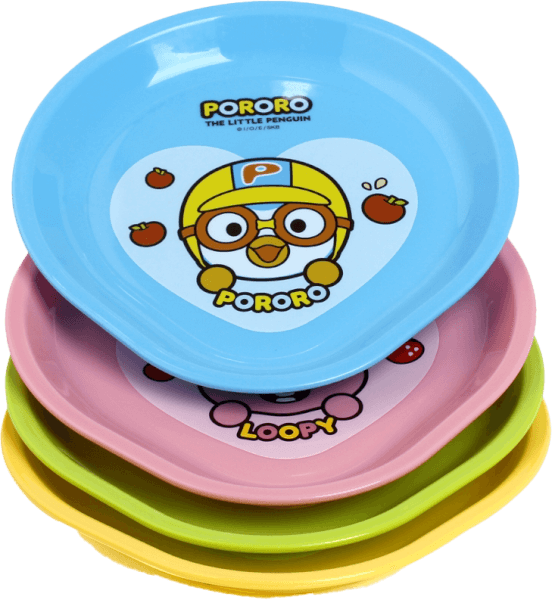 Bộ 4 đĩa tập ăn Edison Pororo