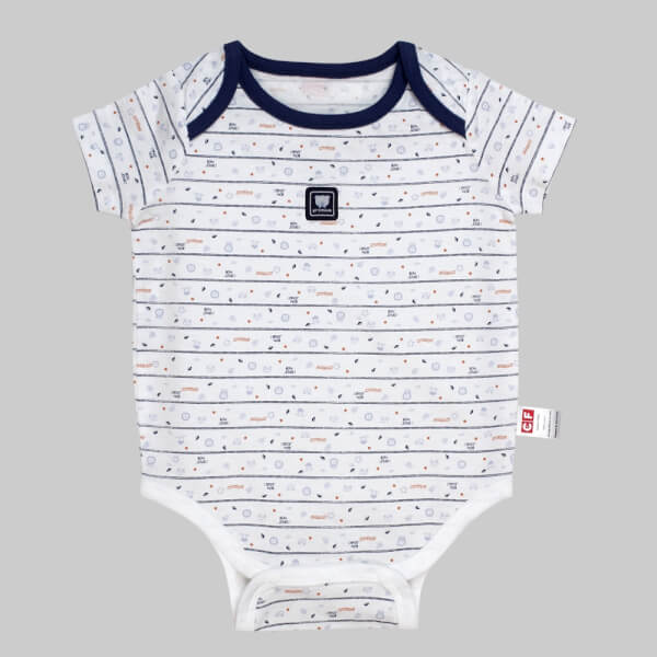 Body bé trai tam giác CF B068012 Trắng