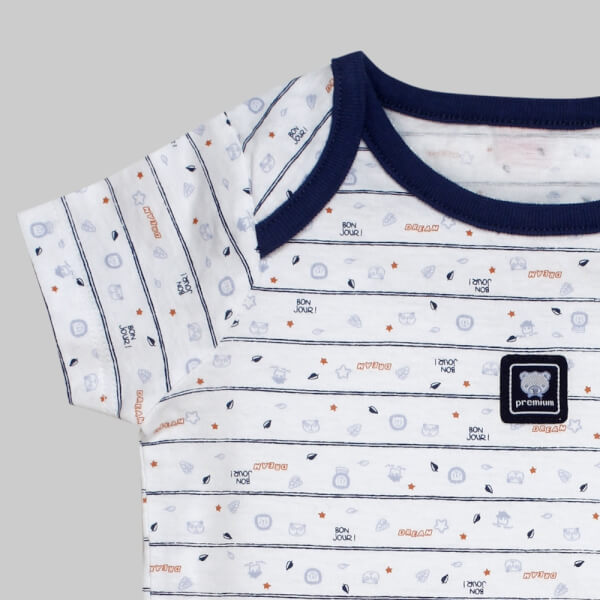 Body bé trai tam giác CF B068012 Trắng