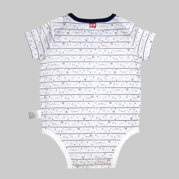 Body bé trai tam giác CF B068012 Trắng