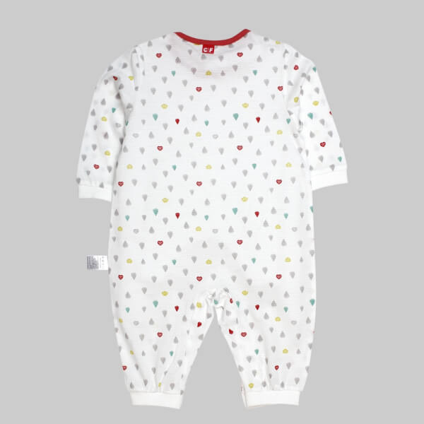 Body bé gái dài CF G068003 Trắng