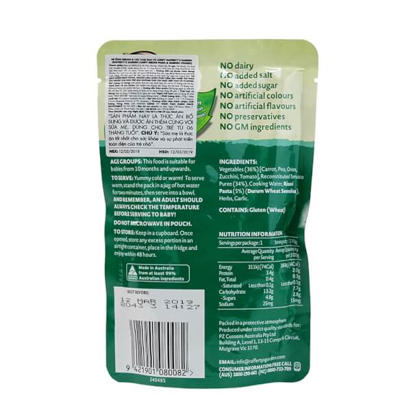 Mì Ống Risoni & Các Loại Rau Củ Lumpy Rafferty’s Garden