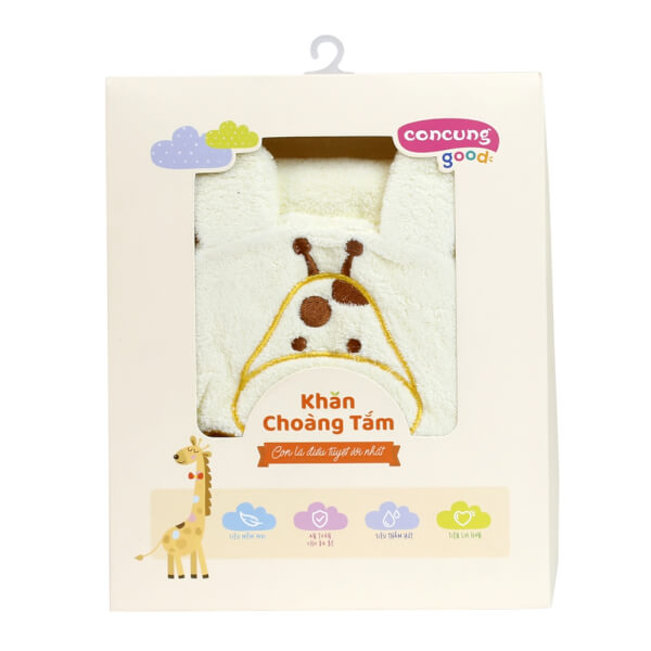 Khăn choàng tắm cho bé ConCung Good (màu kem)