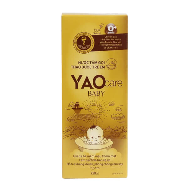 Tắm gội toàn thân thảo dược Yaocare baby cho bé từ 0 tháng 250ml