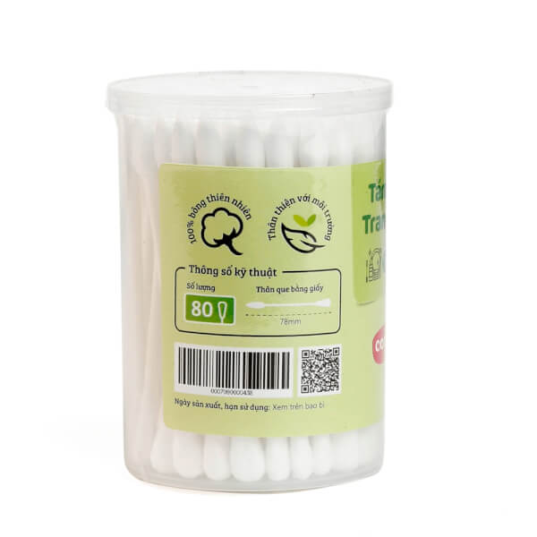 Tăm bông trang điểm ConCung Good 80 que/hộp