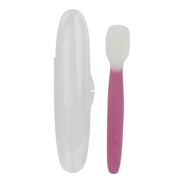 Thìa ăn dặm cao cấp Nuby Hồng