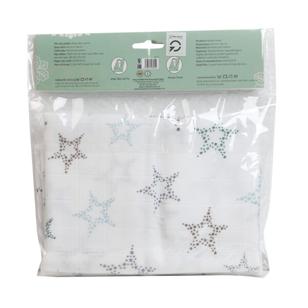 Khăn tắm cho bé Mamaru 60x120cm