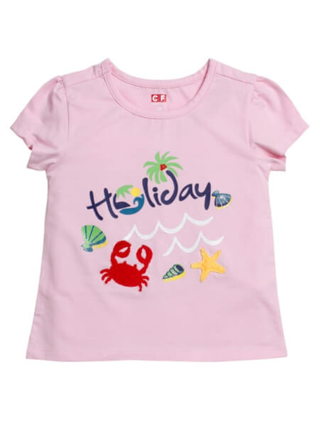 Áo thun bé gái tay ngắn CF G069007 Hồng