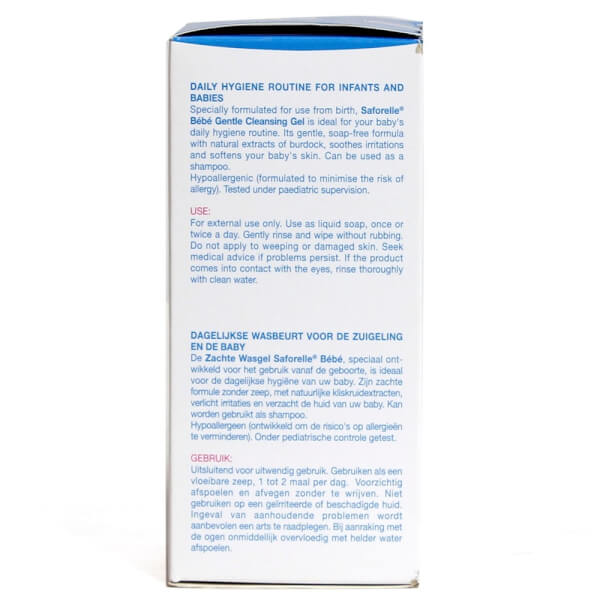 Tắm gội dịu nhẹ làn da cho bé từ 0 tháng Saforelle 250ml