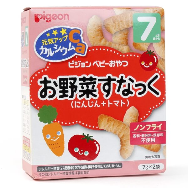 Bánh snack vị cà rốt và cà chua Pigeon 14g