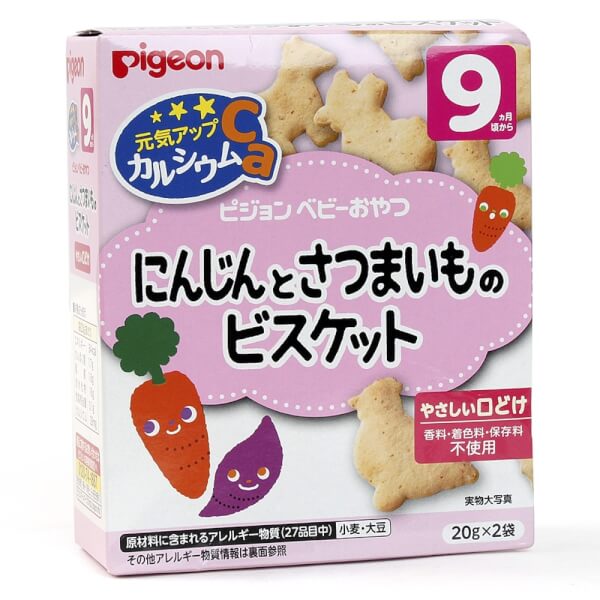 Bánh quy vị cà rốt và khoai lang Pigeon 40g