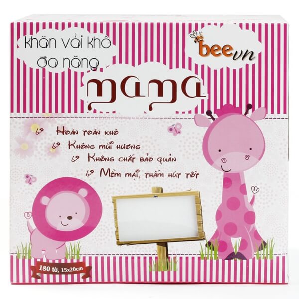Khăn vải khô đa năng Mama (180 tờ/hộp)