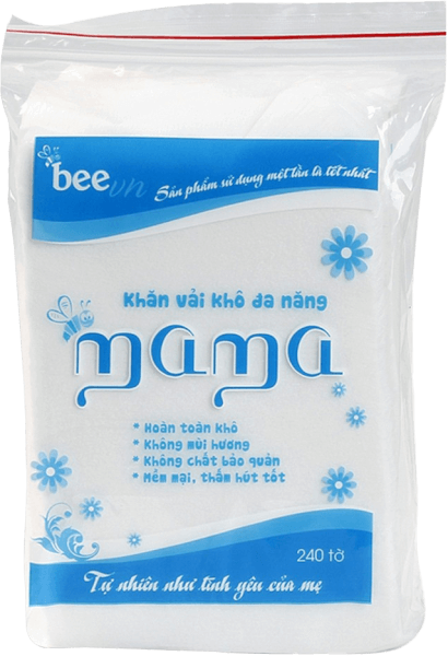 Khăn vải khô đa năng Mama (240 tờ/túi)